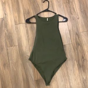 Green Free People body suit